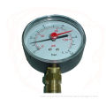 Black Steel Case Red Pointer General Pressure Gauge With Acrylic Window